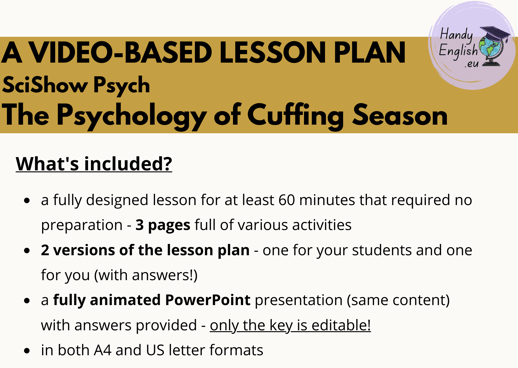 SciShow_cuffing season_video lesson plan for winter and valentine's day